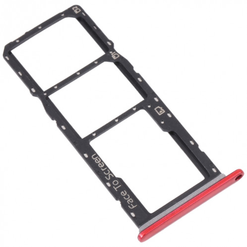 Pour ZTE Blade V40 Vita Plateau de carte SIM + Plateau de carte SIM + Plateau de carte Micro SD (Rouge) SH470R1454-04