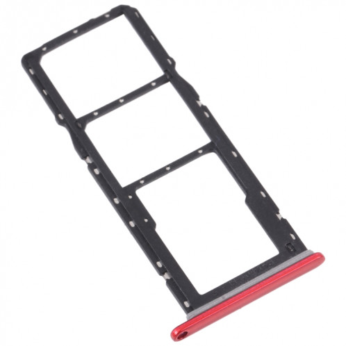 Pour ZTE Blade V40 Vita Plateau de carte SIM + Plateau de carte SIM + Plateau de carte Micro SD (Rouge) SH470R1454-04