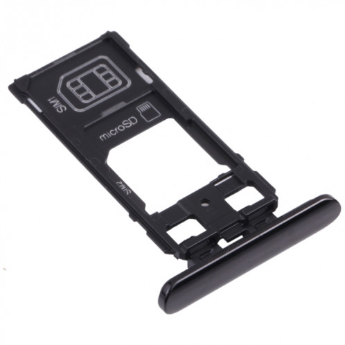 Plateau de carte SIM + plateau de carte SIM / plateau de carte micro SD pour Sony Xperia 5 (noir) SH479B926-04