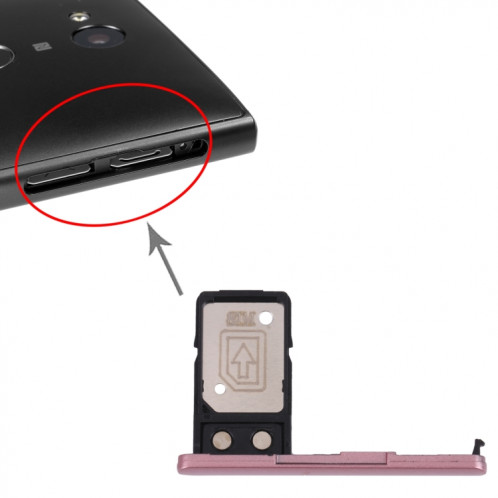 Plateau de carte SIM pour Sony Xperia L2 (rose) SH481F191-04