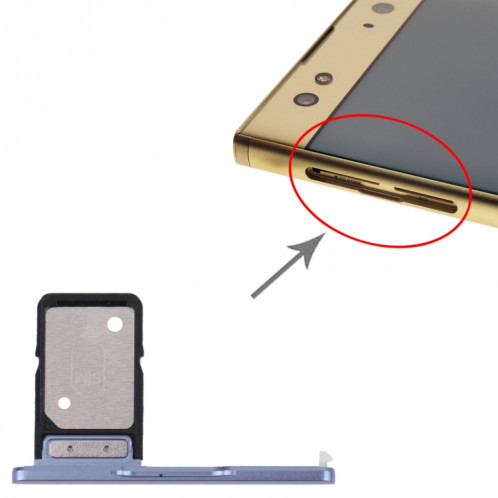 Plateau de carte SIM pour Sony Xperia XA2 Ultra (Bleu) SH490L348-04