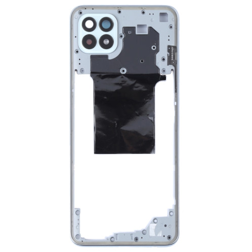 Pour OPPO Reno4 SE/A93 4G/Reno4 F/Reno4 Lite/F17 Pro PEAT00, PEAM00 plaque de lunette de cadre moyen d'origine (argent) SH553S1184-06