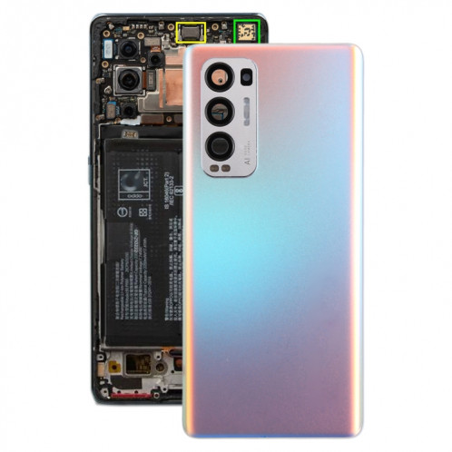 Couverture arrière de la batterie d'origine pour Oppo Reno5 Pro + 5G / Trouver X3 Neo CPH2207, PDRM00, PDRT00 (Orange) SH61EL581-06