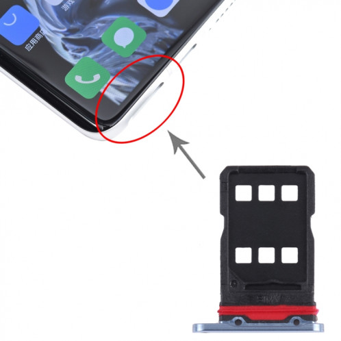 Plateau de carte SIM + plateau de carte SIM pour Meizu 18 (bleu) SH674L636-04