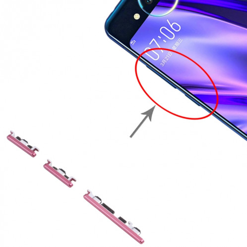 Bouton d'alimentation et bouton de commande de volume pour VIVO NEX Dual Affichage (Rouge) SH681R1509-04