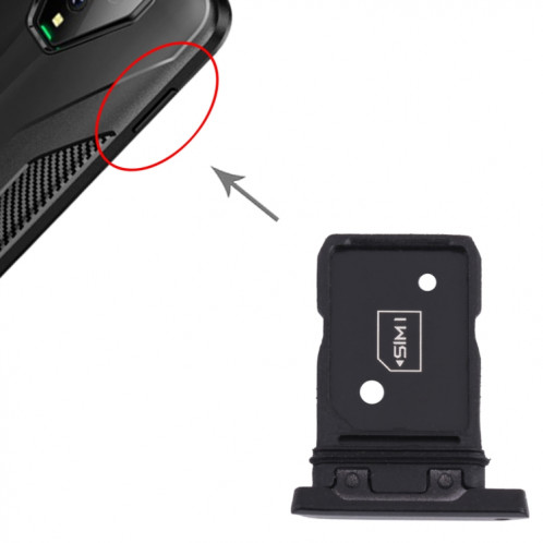 Plateau de carte SIM + Plateau de carte SIM pour Xiaomi Noir Shark 3 Kle-H0, Kle-A0 (Noir) SH687B1462-04