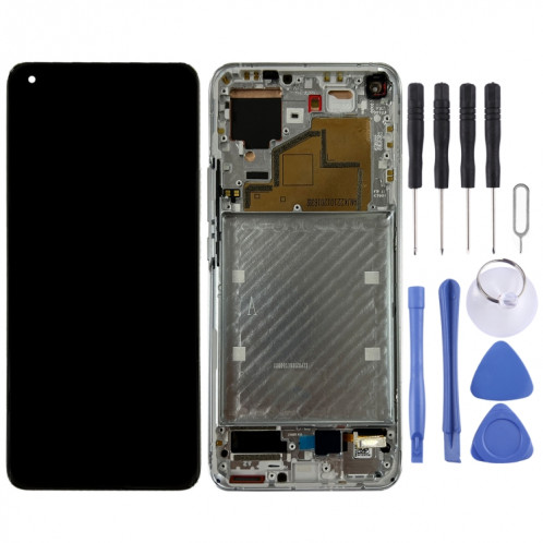 Écran LCD d'origine et numériseur Assemblage complet avec cadre pour Xiaomi MI 11 M2011K2C, M2011K2G (Silver) SH711S1153-05