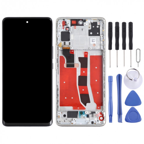 Écran LCD d'origine et numériseur Assemblage complet avec cadre pour l'honneur V40 Lite (argent) SH718S221-07