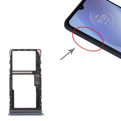 Plateau de carte SIM + plateau de cartes Micro SD pour Motorola Moto G50 (vert) SH898G184-04
