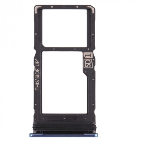 Plateau de carte SIM + plateau de cartes Micro SD pour Motorola Moto G100 (bleu) SH899L754-04