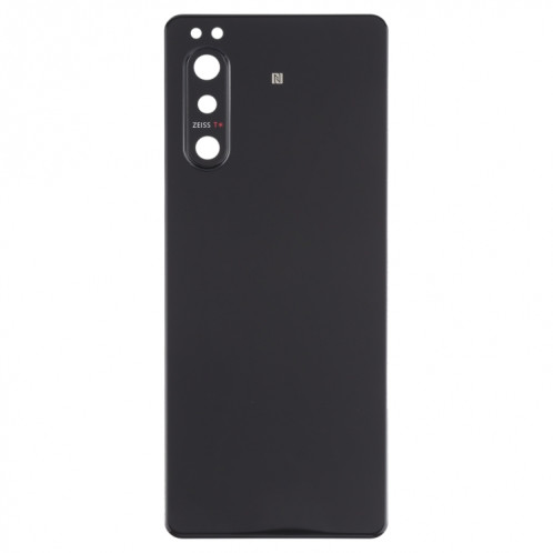 Couverture arrière de la batterie avec couvercle de la lentille de caméra pour Sony Xperia 5 II (noir) SH00BL1451-06