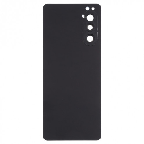 Couverture arrière de la batterie avec couvercle de la lentille de caméra pour Sony Xperia 5 II (noir) SH00BL1451-06