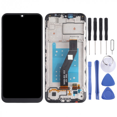 Écran LCD et numérisation Assemblage complet avec cadre pour Motorola Moto E6S XT2053 XT2053-2 (Noir) SH906B386-07