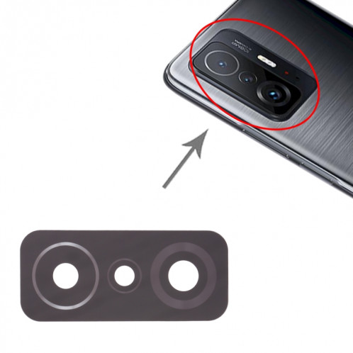 10 PCS Back Camera Lens pour Xiaomi 11T Pro / 11T 21081111RG 2107113SG SH3917862-04