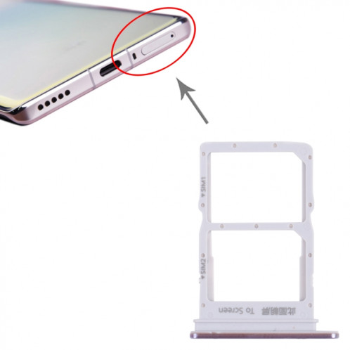 Plateau de carte SIM + plateau de carte SIM pour Huawei Nova 8 (violet) SH995P264-04