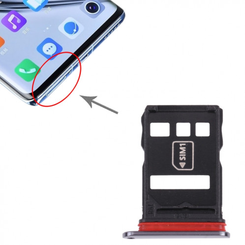 PLATEAU DE CARTE NM + PLATEAU DE CARTE SIM POUR HUAWEI MATE 40E 4G (Noir) SH997B1243-04