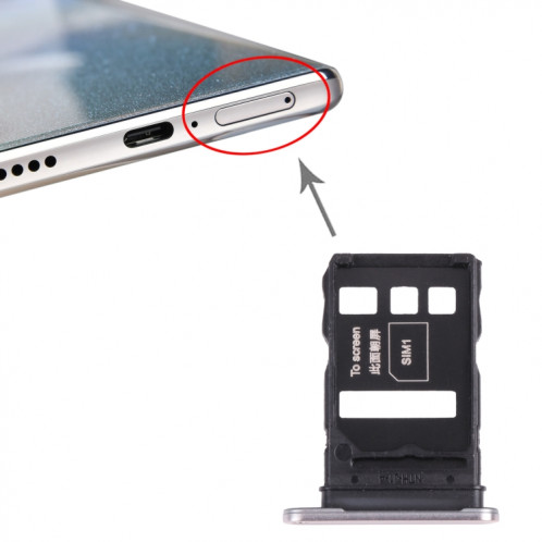Plateau de carte SIM + plateau de carte SIM pour l'honneur 50 PRO (argent) SH998S676-04