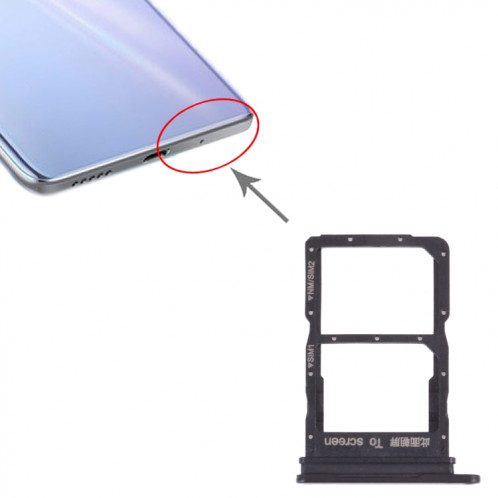 Plateau de carte SIM + plateau de carte SIM pour l'honneur 50 SE (Noir) SH000B1551-04