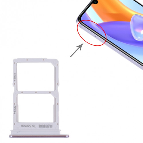 Plateau de carte SIM + plateau de carte SIM pour Honor Play5 5g (violet) SH002P120-04