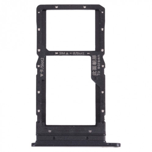 Plateau de carte SIM + plateau de carte SIM / plateau de carte micro SD pour l'honneur PLAY 5T (Noir) SH003B1729-04
