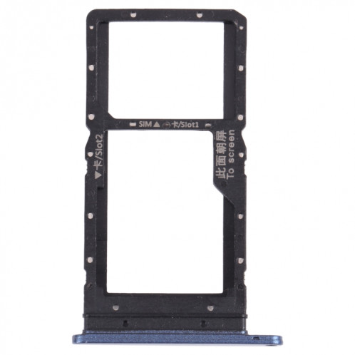 Plateau de carte SIM + plateau de carte SIM / plateau de carte micro SD pour l'honneur PLAY 5T (bleu) SH003L1292-04