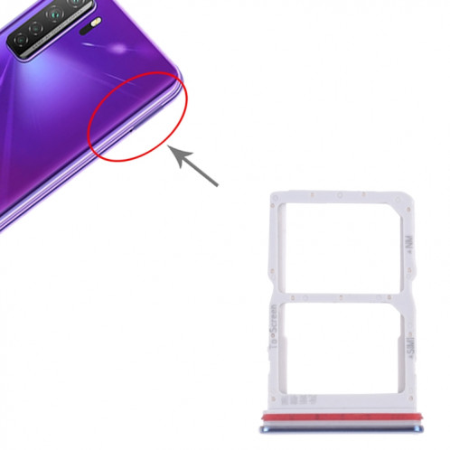 Plateau de carte SIM + Bac de carte NM pour Huawei Nova 7 SE 5G Youth (Bleu) SH005L500-04