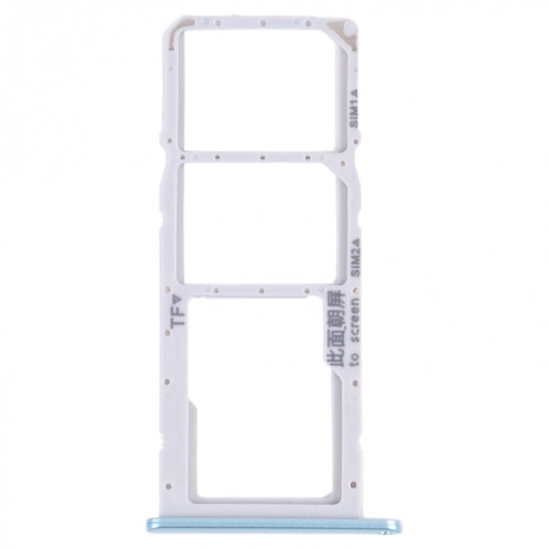 Plateau de carte SIM + plateau de carte SIM + plateau de carte micro SD pour l'honneur 9a (bleu) SH008L429-04