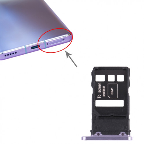 Plateau de carte SIM + Plateau de carte SIM pour Honor 30 Pro + SH009P1984-04
