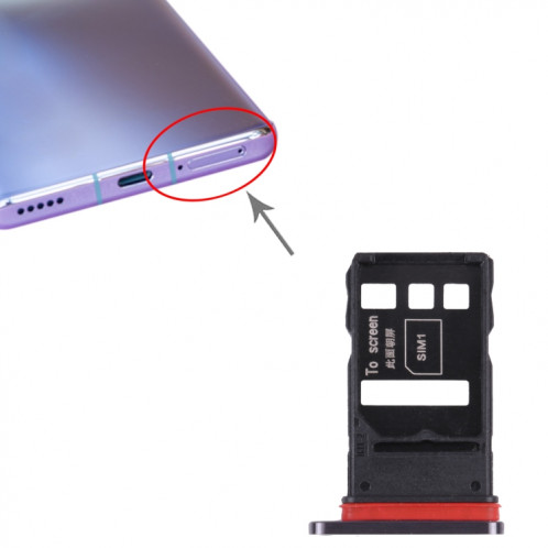Plateau de carte SIM + plateau de carte SIM pour l'honneur 30 PRO + (Noir) SH4009207-04