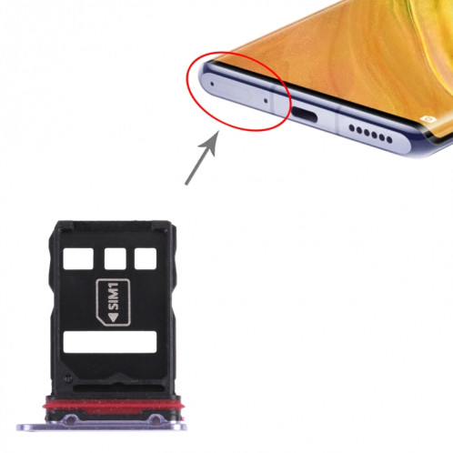 Plateau de carte SIM + Bac de carte NM pour Huawei Mate 30e Pro 5g (violet) SH010P918-04