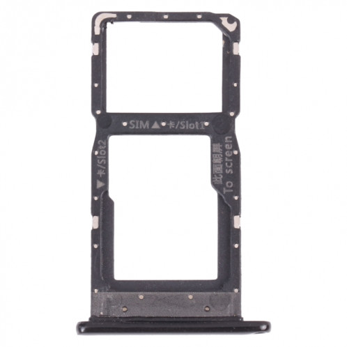 Plateau de carte SIM + plateau de carte SIM / plateau de carte micro SD pour Huawei P Smart (2019) (Noir) SH011B1551-04