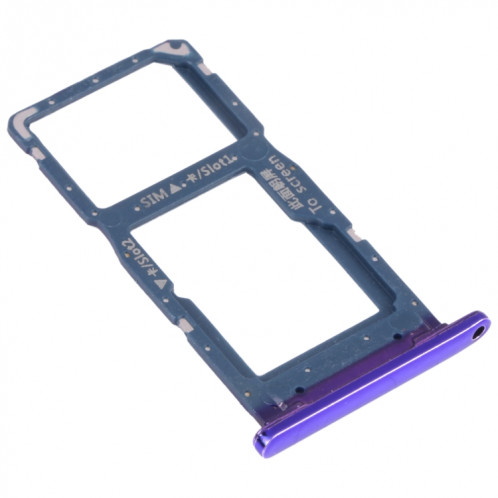 Plateau de carte SIM + plateau de carte SIM / plateau de carte micro SD pour Huawei P Smart (2019) (violet) SH011P338-04