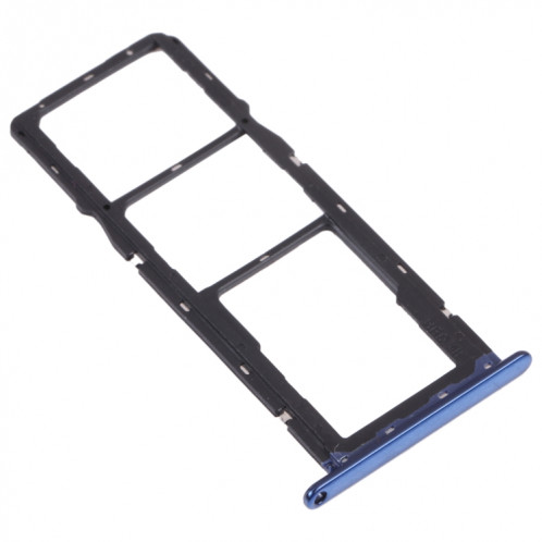 Plateau de carte SIM + plateau de carte SIM + plateau de carte micro SD pour Huawei Y6 Prime (2018) (bleu) SH013L1793-04