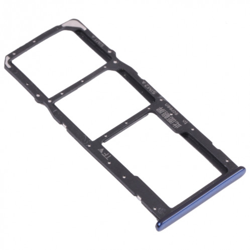 Plateau de carte SIM + plateau de carte SIM + plateau de carte Micro SD pour Huawei Y7 (2018) (Bleu) SH014L718-04