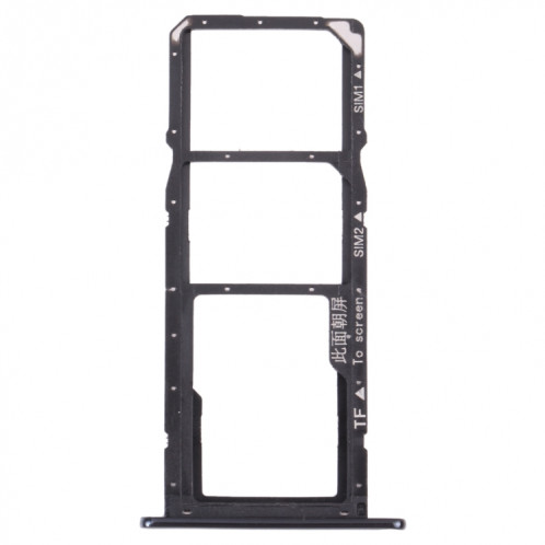 Plateau de carte SIM + plateau de carte SIM + plateau de carte micro SD pour Huawei Y6 (2018) (Noir) SH017B1047-04