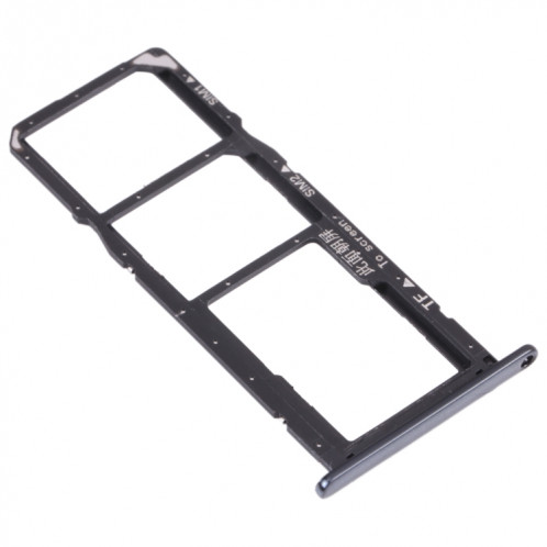 Plateau de carte SIM + plateau de carte SIM + plateau de carte micro SD pour Huawei Y6 (2018) (Noir) SH017B1047-04