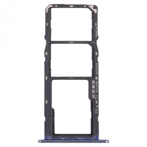 Plateau de carte SIM + plateau de carte SIM + plateau de carte micro SD pour Huawei Y6 (2018) (bleu) SH017L718-04
