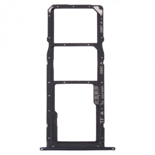 Plateau de carte SIM + plateau de carte SIM + plateau de carte micro SD pour l'honneur 7A Pro (Noir) SH018B1426-04