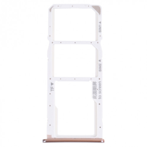 Plateau de carte SIM + plateau de carte SIM + plateau de carte Micro SD pour Huawei Y7 PRO 2018 (argent) SH021S1079-04