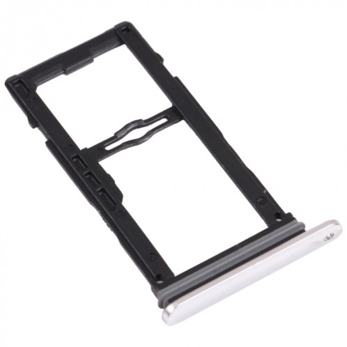 Nano SIM Plateau de la carte SIM + Nano SIM Plateau de carte / Micro SD Plateau de carte pour LG G8S Minoreq LMG810, LM-G810, LMG810EAW (Argent) SH050S1316-04