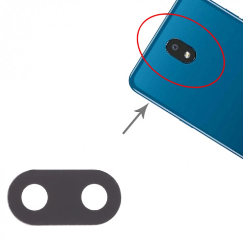 10 PCS BACK Camera Lens pour LG K30 (2019) LM-X320EMW, LMX320EMW, LMX320ZMW, LM-X320ZMW SH4058116-04