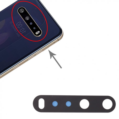 10 pcs arrière-lentille de caméra arrière pour lg v60 minceq 5g / v60 minceq 5g uw SH4064250-04