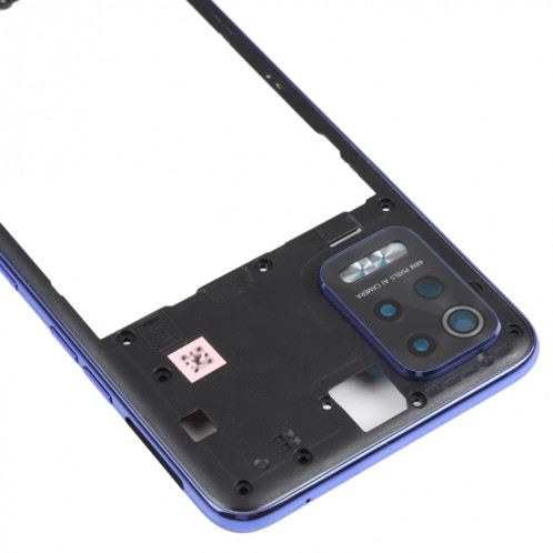 Plaque de lunette de cadre moyen pour LG Q52 / K62 (bleu) SH085L1732-06