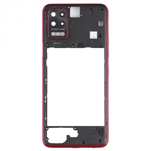 Plaque de lunette de cadre moyen pour LG Q52 / K62 (rouge) SH085R1190-06