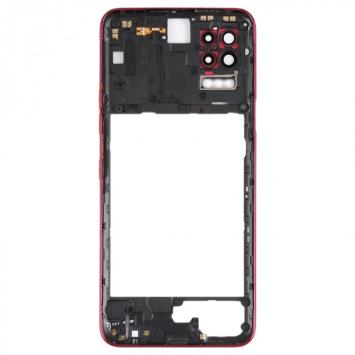 Plaque de lunette de cadre moyen pour LG Q52 / K62 (rouge) SH085R1190-06
