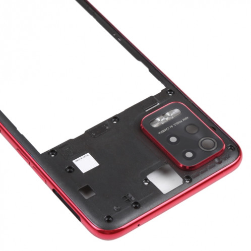 Plaque de lunette de cadre moyen pour LG Q52 / K62 (rouge) SH085R1190-06