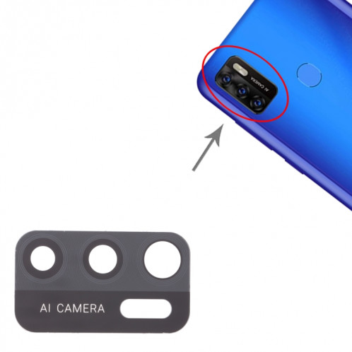 10 PCS Back Camera Lens pour ZTE Blade A7S 2020 SH4122977-04