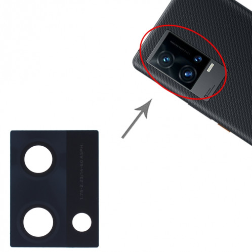 Pour Vivo iQOO 8 Pro Objectif de caméra arrière 10pcs SH43301137-04