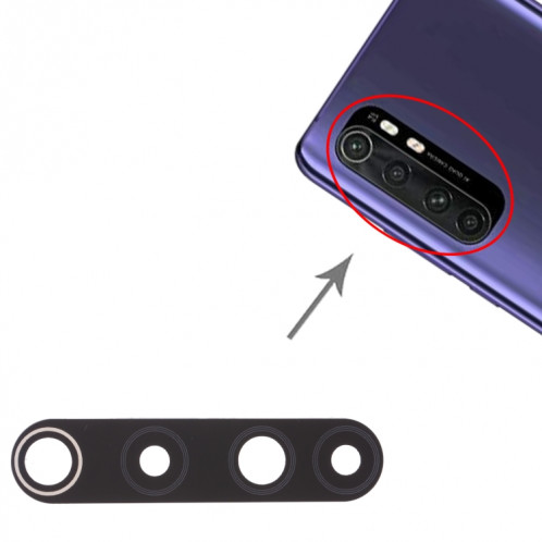 10 PCS Back Camera Lens pour Xiaomi MI Note 10 Lite SH4340866-04