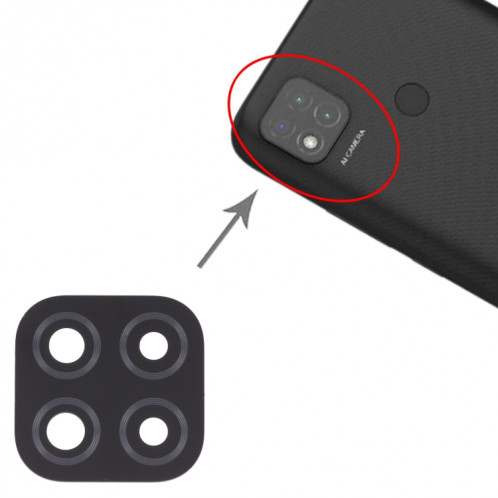 10 PCS BACK Camera Lens pour Xiaomi Redmi 9c / Redmi 9 (Inde) / RedMI 9C NFC / POCO C3 SH43421488-04